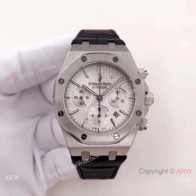 Swiss 7750 Audemars Piguet Royal Oak SS White Chronograph Watch